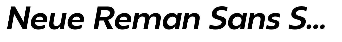 Neue Reman Sans Semi Bold Italic